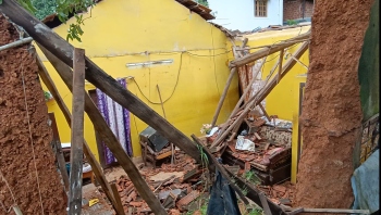 Miraculous escape for Mandur family as house collapses