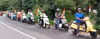 Curtorim BJP Mandal holds Independence Day bike rally