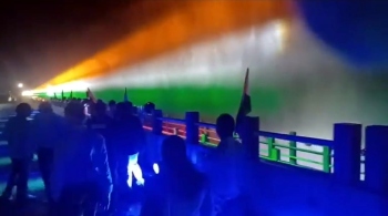 Selaulim Dam illuminated to mark Independence Day