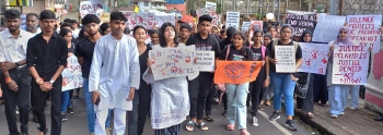 Students hold rally in Margao to condemn rape, murder of Kolkata doctor
