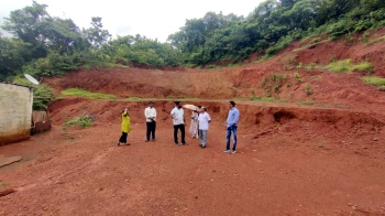 Sancoale panchayat inspects hill cutting activity in village