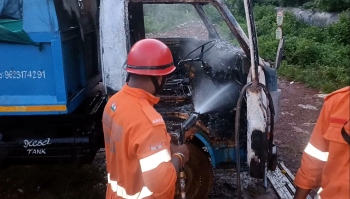 Truck cabin gutted in fire at Vasco