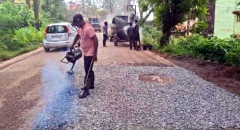 PWD begins repair of damaged roads in Curchorem