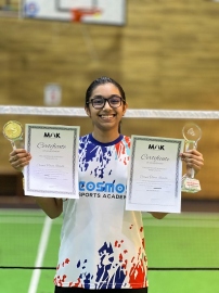 Goan girl Chanel wins U17 doubles badminton title in Qatar