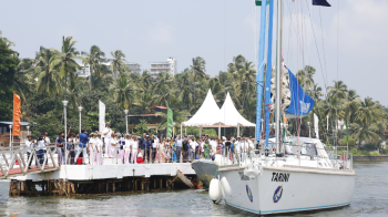 INSV Tarini sets sail for Navika Sagar Parikrama II
