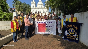 Annual global walk for peace held in Calangute