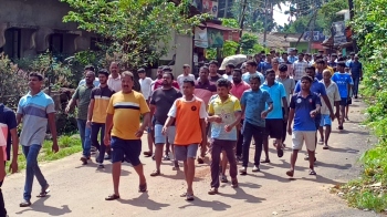 Kudchirem locals protest against planned construction debris plant