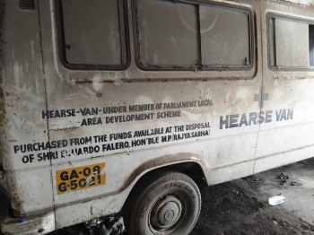 Hearse van funded under MPLAD scheme found abandoned