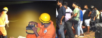 Fire brigade team rushes to Tolleaband, searches for suspected drowning victim