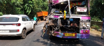 ITI bus driver injured in mishap at Karmalghat