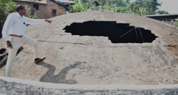 Margao residents outraged over damaged water tank