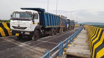 PWD-NH conducts load testing on 2.5 km Seraulim-Benaulim western bypass road