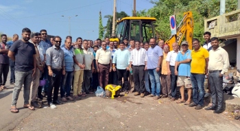 Service road construction begins in Shantinagar after 25 years