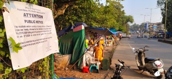 Vendors at Rawanfond junction asked to shut shop or face action