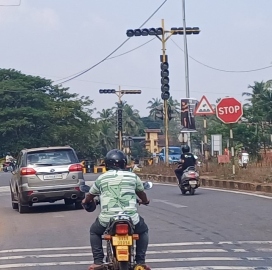 Traffic signals at Belem-Navelim road junction non-functional