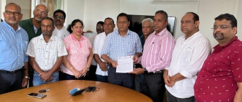 Benaulim Cong team hands petition to South Goa MP over proposed jetties