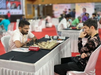 IM Ayush, GM Sethuraman and IM Slizhevsky share lead