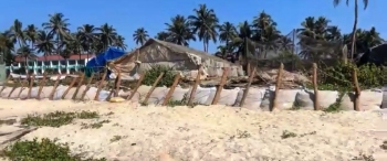 Colva beach adopts geo bag technology to combat sea erosion, preserve sand dunes