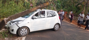 Newlyweds, 2 others hurt in road mishap at Loliem