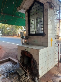 Burglars target St Anthony Cross in Chicalim, decamp with donation box