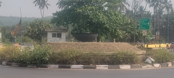 Long overdue: Saligao circle fountain finally restored