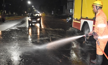 Unseasonal showers render Sonsodo road unmotorable
