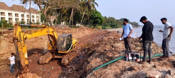 Expired permissions stall retaining wall work along Bambolim beach