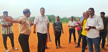 MLA inspects sites for grounds, pledges better sports facilities for Cuncolim youth