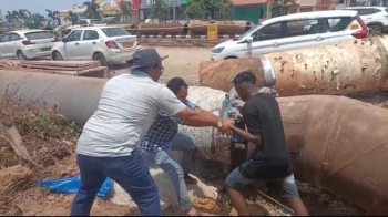 Water pipeline burst in Dabolim; PWD blames contractor