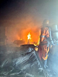 Villa catches fire in Sangolda