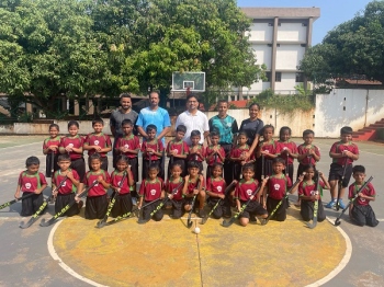 Fr. Agnel’s High School Verna launches hockey programme at summer camp