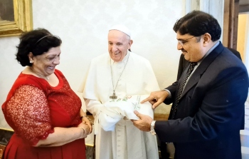 Couple’s social work earned them audience with Pope