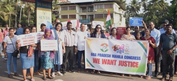 'Where's women’s safety?' Cong slams govt in protest condemning nurse rape