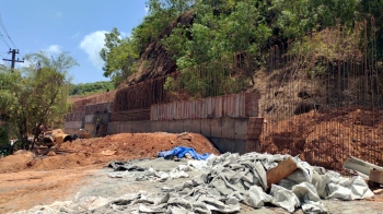 Railways builds retaining wall at Hollant after locals raise concerns