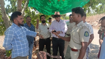 Tension near Dabolim airport over illegal hill cutting work