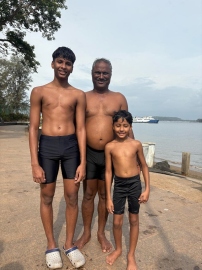 9-year-old visually impaired boy swims across Mandovi River