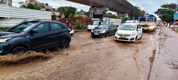 Poor drainage at Porvorim flyover work lay exposed