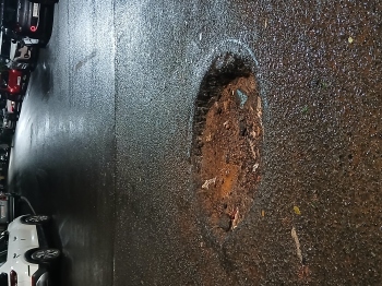 Damaged sewage manholes in Margao pose risk to motorists, pedestrians