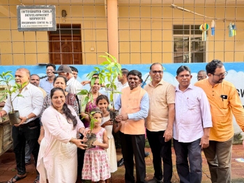 Loliem-Polem p'yat holds plantation drive, hands over saplings to villagers