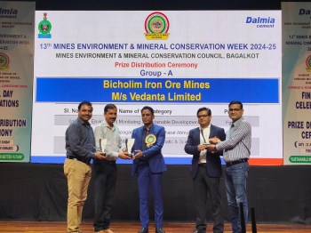 Vedanta Sesa Goa’s Bicholim mine wins 2nd prize at MEMC Awards