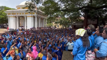 Anganwadi workers in Goa join national strike, renew call for govt employee status and full benefits
