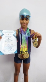 Aradhya Borkar bags 7 medals at State Aquatic Championship
