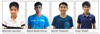 Umar, Ateendra, Aarush, Advait enter Boys Singles finals