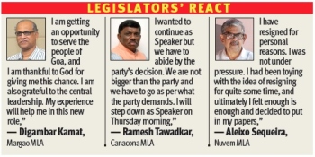 Finally, Digambar, Tawadkar to be inducted as ministers today