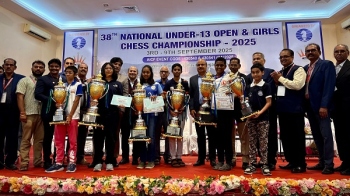 Badole Shaunak, WCM Deekshitha Modipalli crowned National U-13 chess champs