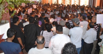 Margao candle light protest demands justice for activist