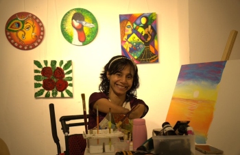 Artists with disabilities turn challenges into art works