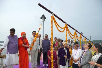 World’s longest incense stick ‘Purple Jyot’ lit in Goa