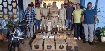128 litres of illicit Goa liquor seized in Belagavi; 2 held