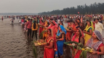 Goa's shoreline goes desi with Chhath Puja